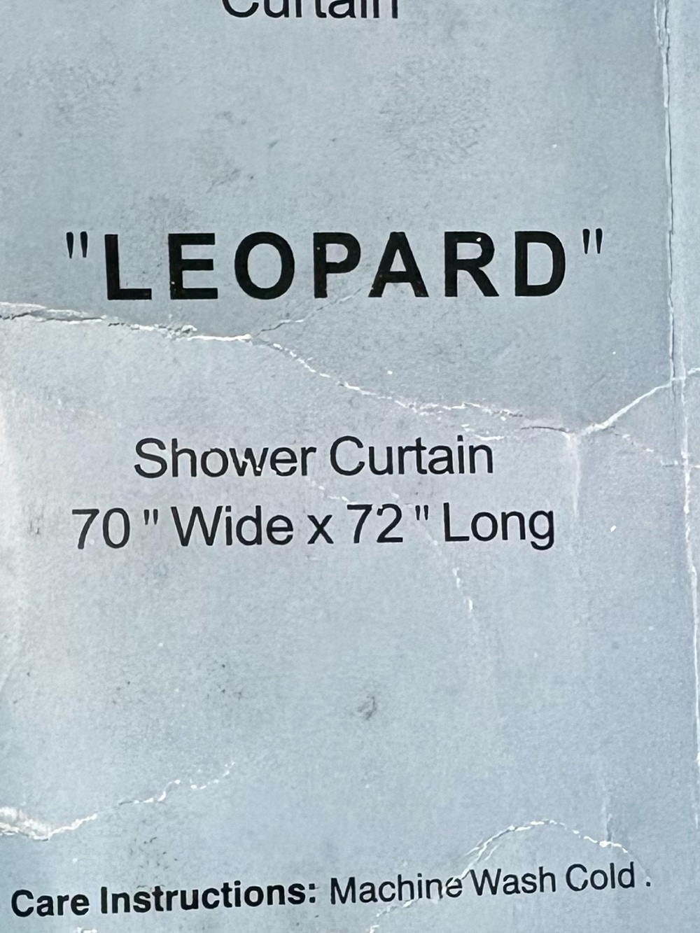 Leopard Print Shower Curtain - Brown 70” Wx 72” L - Picture 3 of 3
